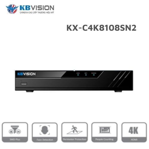 Đầu ghi NVR 8 kênh KBVISION KX-C4K8108SN2