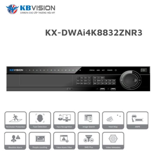 KX-DWAi4K8832ZNR3 Đầu ghi hình IP 32 kênh KBVISION KX-DWAi4K8832ZNR3
