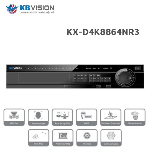 Đầu ghi NVR 64 kênh KBVISION KX-D4K8864NR3