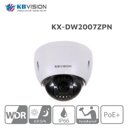 Camera IP PTZ ốp trần 2.0MP KBVISION KX-DW2007ZPN