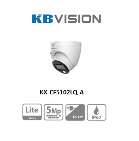 KBVISION KX-CF5102LQ-A  CAMERA DOME HDCVI FULL COLOR 5.0MP