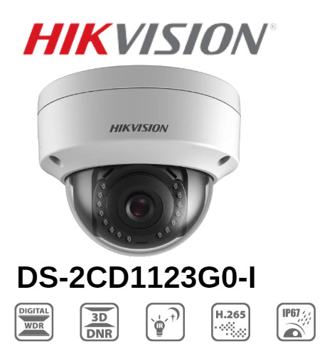 Camera IP Dome dòng Value Series ds-2cd1123g0-iuf có bảo hành