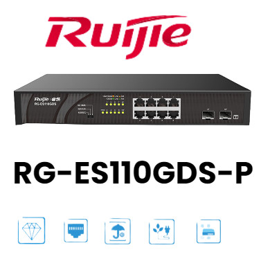 Thiết bị mạng rg-es110gds-p truyền thông tin nhanh
