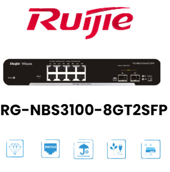 Thiết bị mạng RG-NBS3100-8GT2SFP không POE