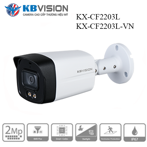 Camera Kbvision KX-CF2203L & KX-CF2203L-VN cảm biến nâng cao