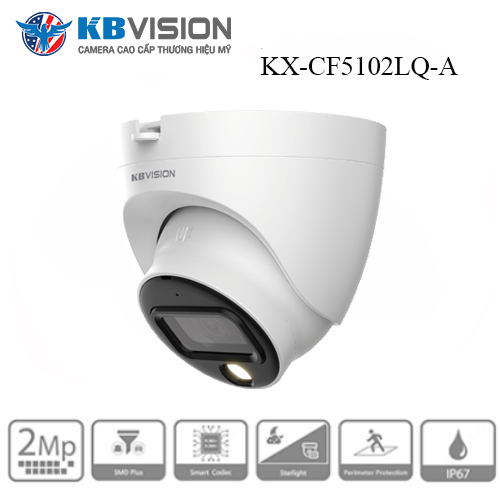 Camera Kbvision KX-CF5102LQ-A thiết kế dome HDCVI Full Color 5.0MP