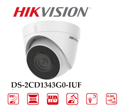 Camera DS-2CD1343G0-IUF Chống Nước Vượt Trội 4MP