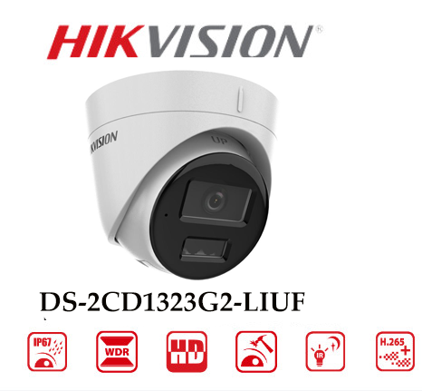 Camera DS-2CD1323G2-LIUF Turret IP 2MP Siêu Nét