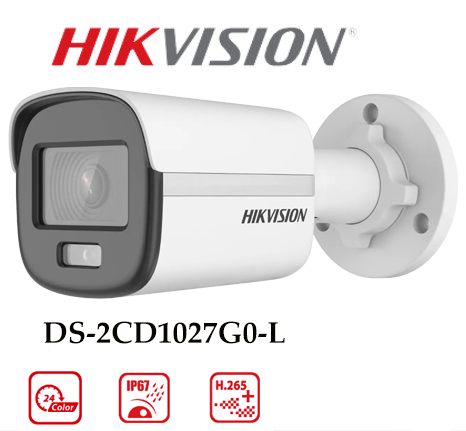 Camera DS-2CD1027G0-L Hikvision Có Màu Hình Ảnh Sắc Nét