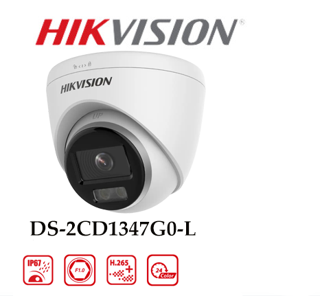 Camera DS-2CD1347G0-L Hình Ảnh Đủ Màu Hoạt Động 24/7