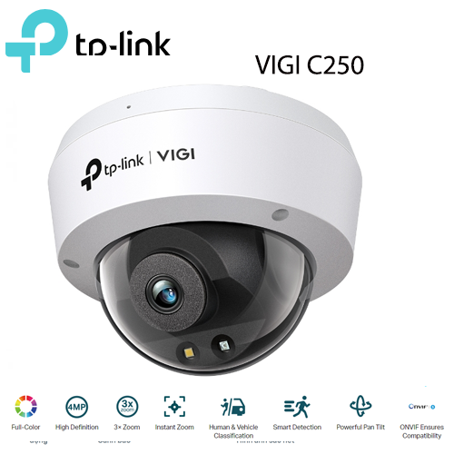 Camera Tp-Link Vigi C250 Dome IK10 Chống Va Đập