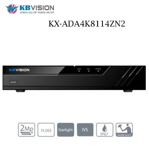 Đầu Ghi Camera NVR Kbvision KX-ADA4K8114ZN2 Và KX-A4K8114N2
