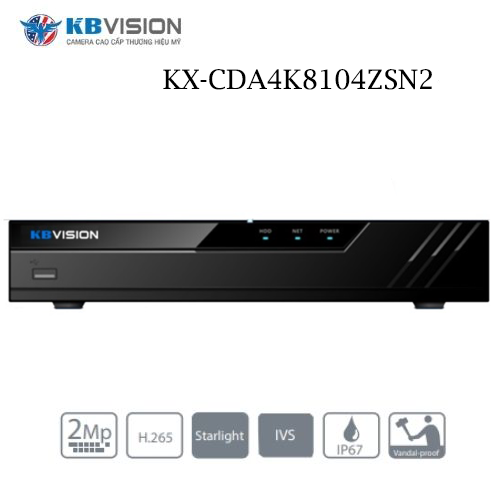 Đầu Ghi Hình KX-CDA4K8104ZSN2 Và KX-C4K8104SN2 NVR 4 kênh Kbvision