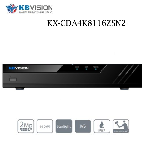 Đầu ghi KX-CDA4K8116ZSN2 Và KX-C4K8116SN2 IP 16 kênh Kbvision