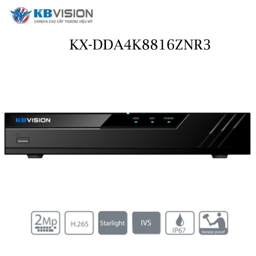 Đầu ghi KX-DDA4K8816ZNR3 Và KX-D4K8816NR3 IP 16 kênh Kbvision