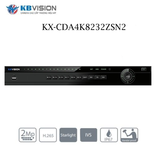 Đầu ghi KX-CDA4K8232ZSN2 Và KX-C4K8232SN2 IP 32 kênh Kbvision