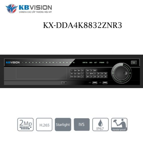 Đầu ghi KX-DDA4K8832ZNR3 Và KX-D4K8832NR3 IP 32 kênh Kbvision