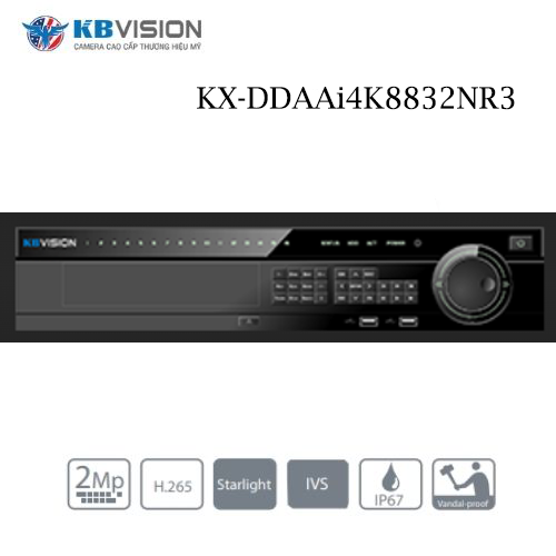 Đầu ghi KX-DDAAi4K8832NR3 Và KX-DAi4K8832NR3 IP 32 kênh Kbvision