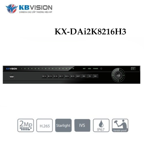 Đầu ghi hình KX-DAi2K8216H3 Kbvision