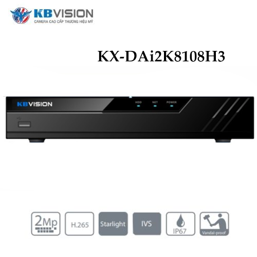 Đầu ghi hình KX-DAi2K8108H3 Kbvision