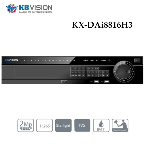 Đầu Ghi Kbvision KX-DAi8816H3 IP 16 Kênh