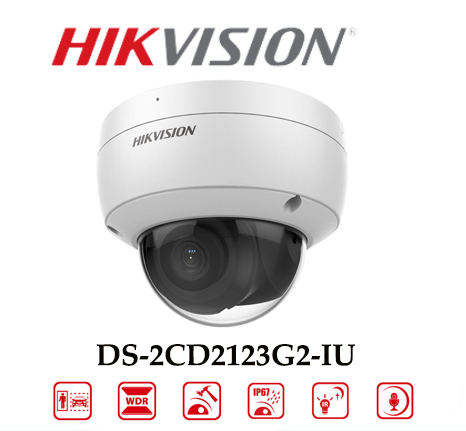 Camera Hikvision DS-2CD2123G2-IU Phân Biệt Người & Xe
