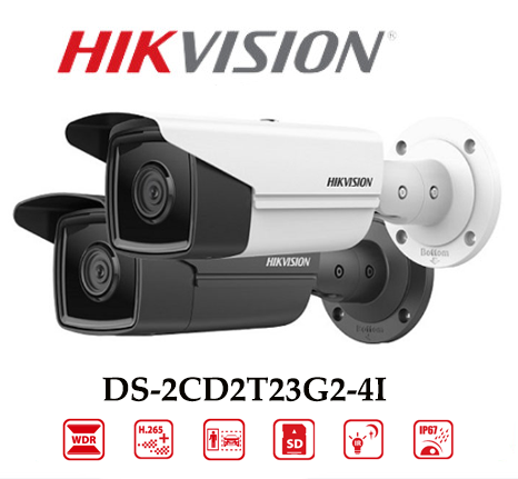 Camera Hikvision DS-2CD2T23G2-4I 2MP Chuẩn Thế Hệ Ngoài Trời