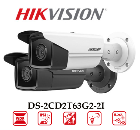 Camera Hikvision DS-2CD2T63G2-2I 6MP Ánh Sáng Hồng Ngoại 60m