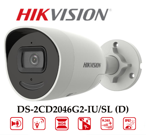 Camera Hikvision DS-2CD2046G2-IU/SL (D) 4MP Nhận Diện Khuôn Mặt