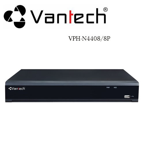 Đầu Ghi Vantech VPH-N4408/8P Kết Nối 8 Kênh