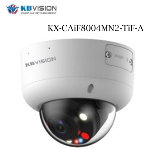 Camera Kbvision KX-CAiF8004MN2-TiF-A Dome Còi Báo Đèn 8MP
