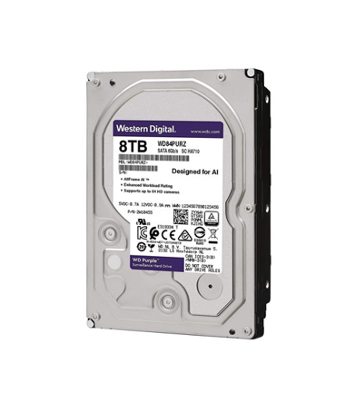 Ổ Cứng Ổ cứng lắp trong Western Digital 8TB 3.5" Sata3, màu tím (Purple)  WD85PURZ
