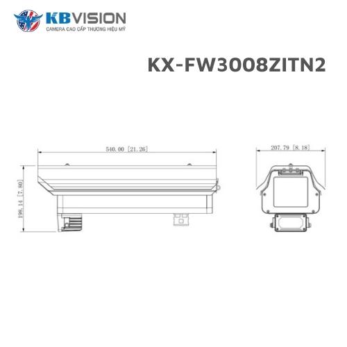 Bản vẻ kích thước camera giao thông KBVISION KX-FW3008ZITN2